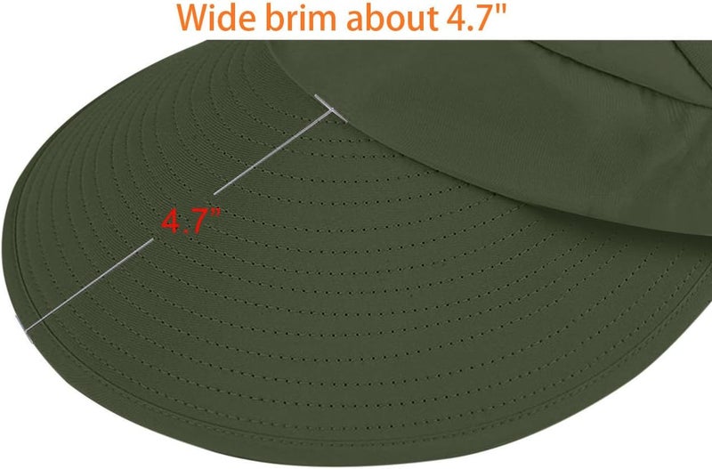 HINDAWI Sun Hats for Women Wide Brim UV Protection Sun Hat Summer Beach Packable Visor - Image 4